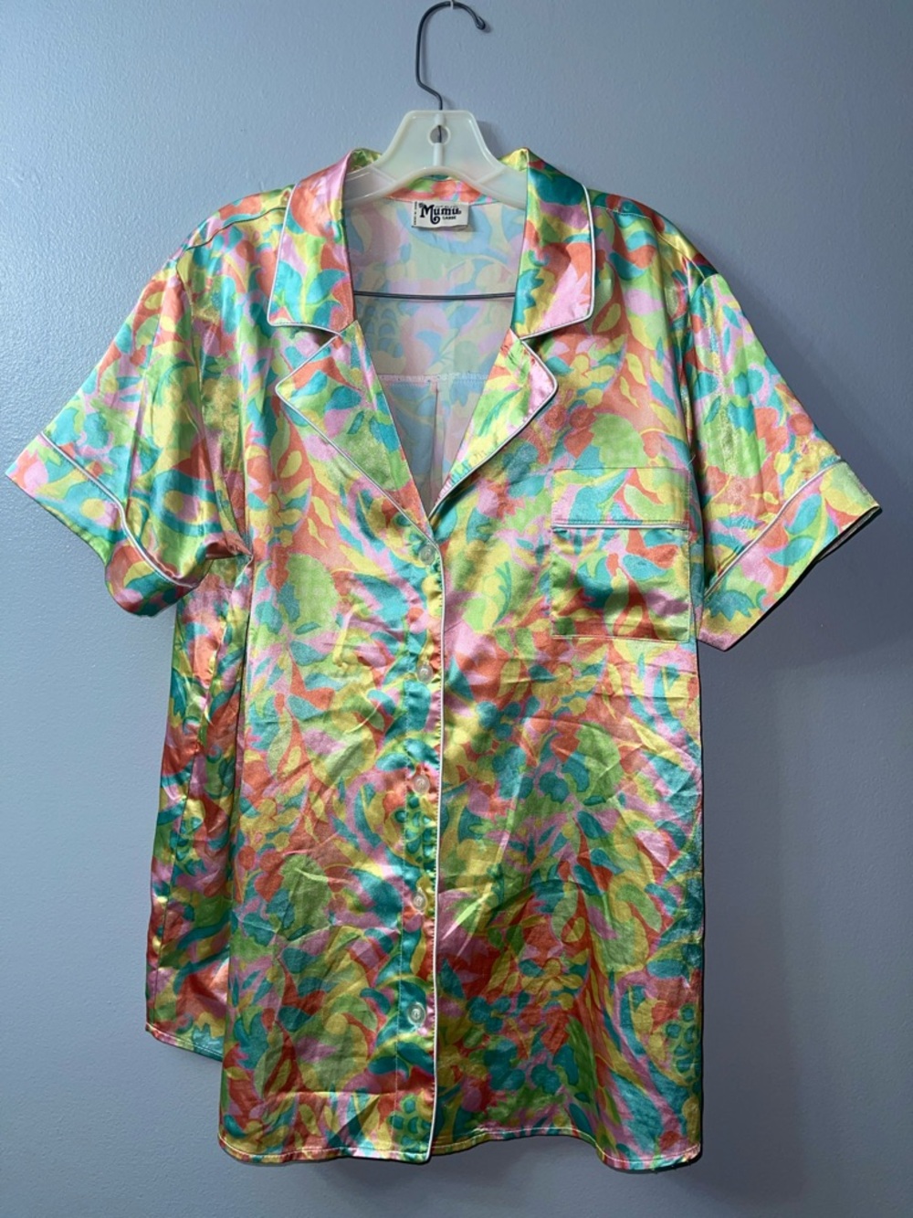 Show Me Your Mumu Slumber PJ top Twiggy Tulips pattern large